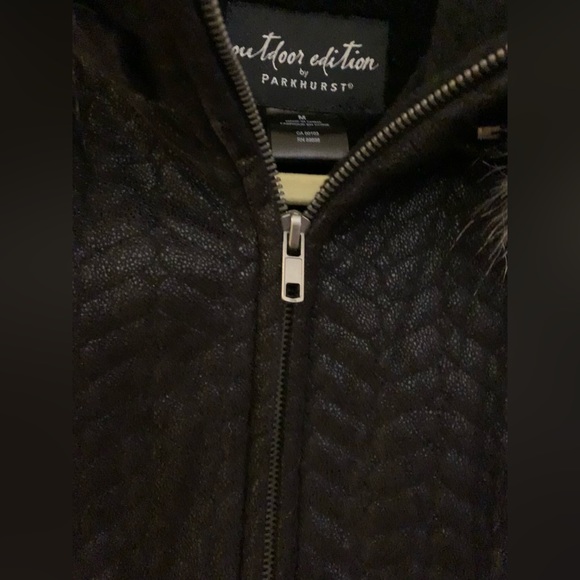 Outdoor Edition by Parkhurst….black quilted style coat….faux fur lining - Picture 6 of 13